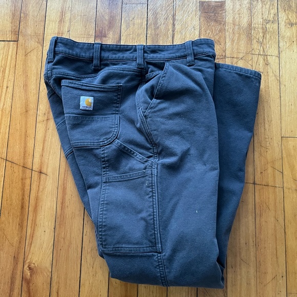 Carhartt Gray Relaxed Fit Fleece Lined Carpenter Pants Women’s 2 - Picture 2 of 12
